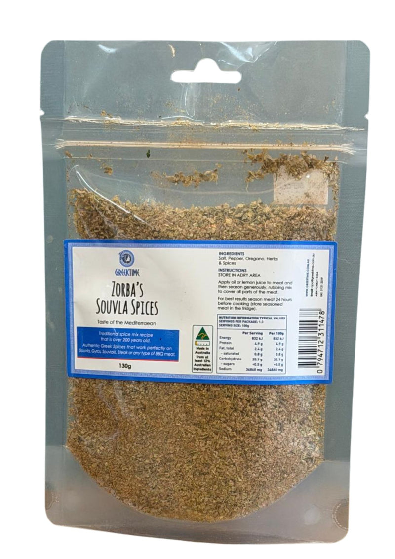 Zorbas souvla spice mix – 130g – Cyprus Time | Greek Time
